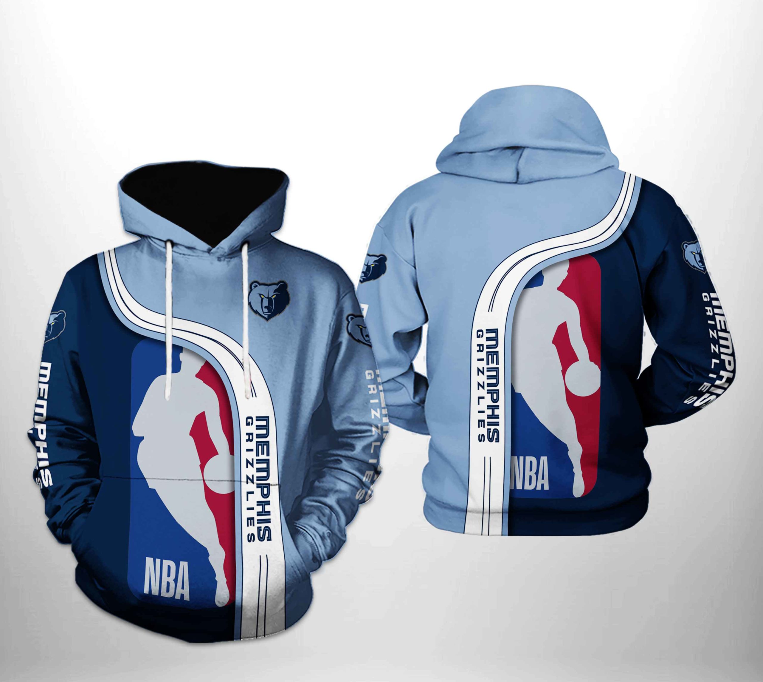 Memphis Grizzlies NBA Team 3D Printed Hoodie Zipper Hoodie