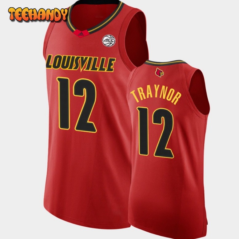 Men’s Louisville Cardinals JJ Traynor Red College Basketball Authentic Jersey