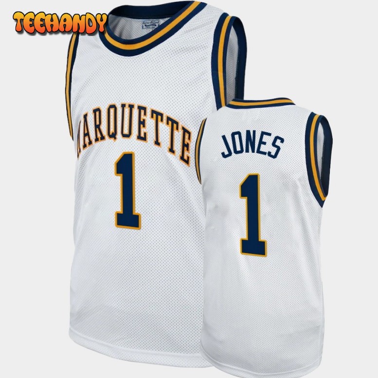 Men’s Marquette Golden Eagles Kam Jones White 2022 Commemorative Jersey