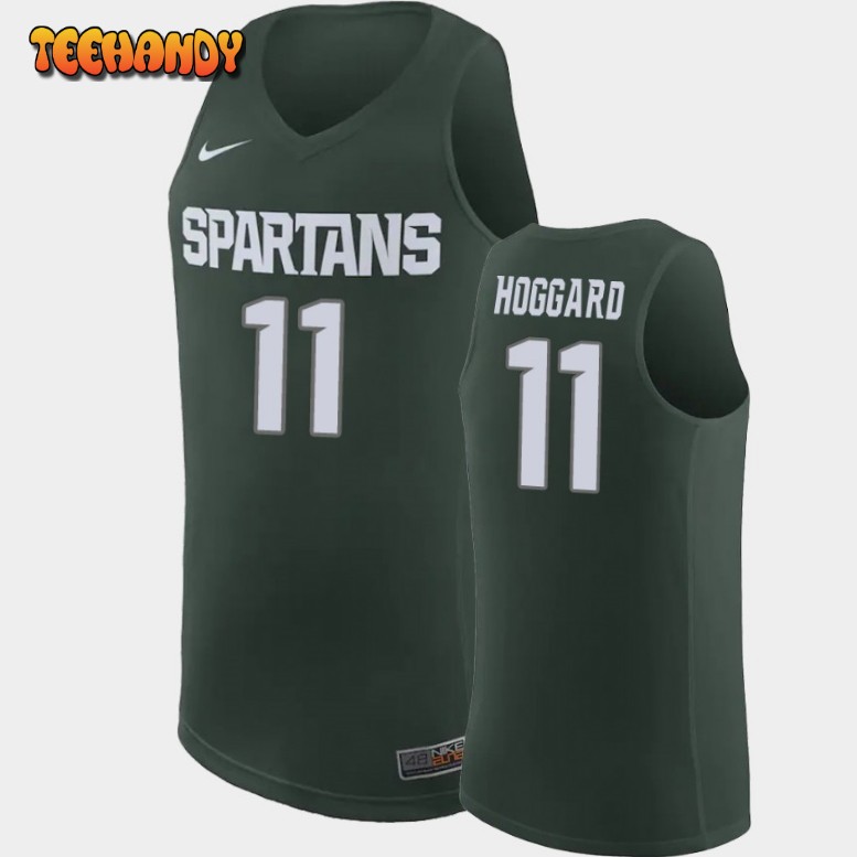 Men’s Michigan State Spartans A.J. Hoggard Green Replica Basketball Jersey