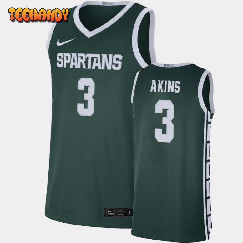 Men’s Michigan State Spartans Jaden Akins Green Alumni Limited Jersey