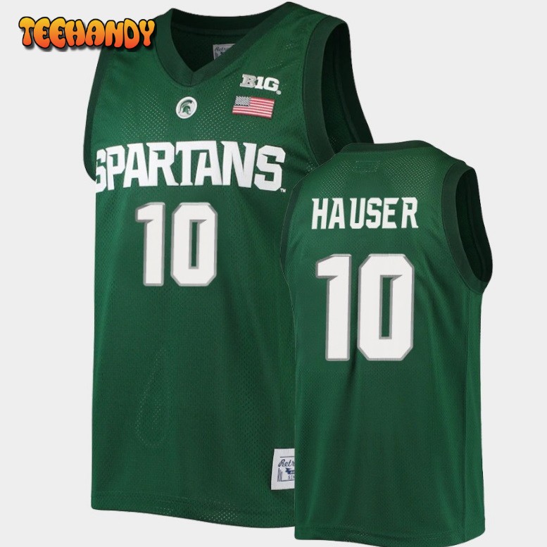 Men’s Michigan State Spartans Joey Hauser Green Alumni Commemorative Jersey