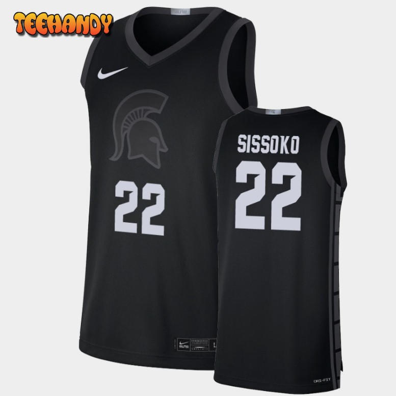 Men’s Michigan State Spartans Mady Sissoko Black Limited Jersey