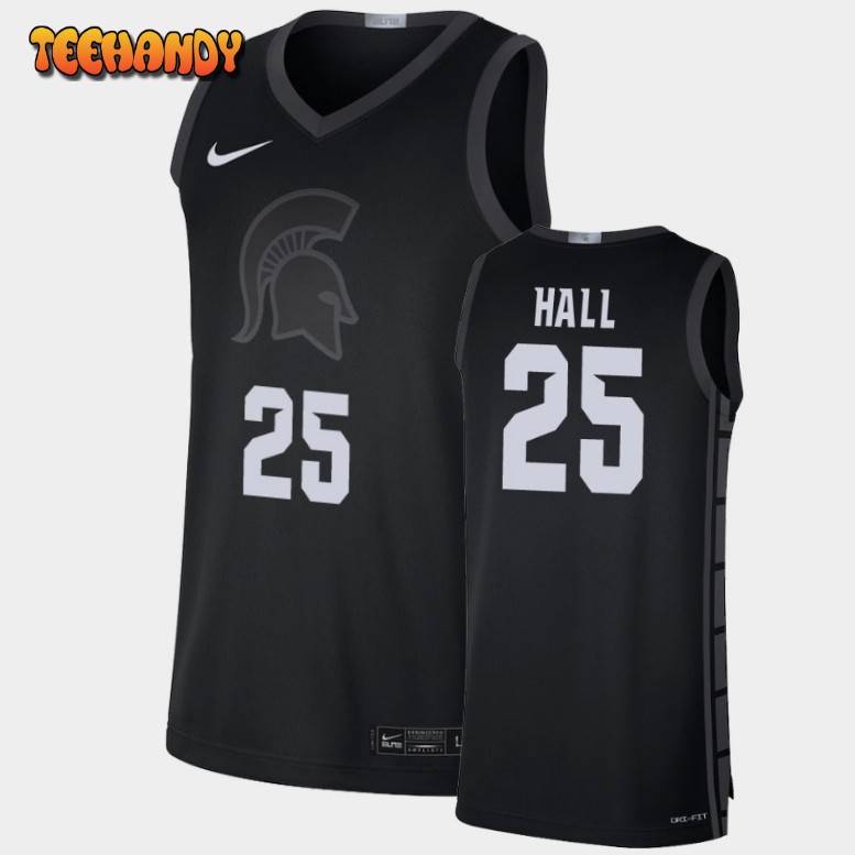 Men’s Michigan State Spartans Malik Hall Black Limited Jersey