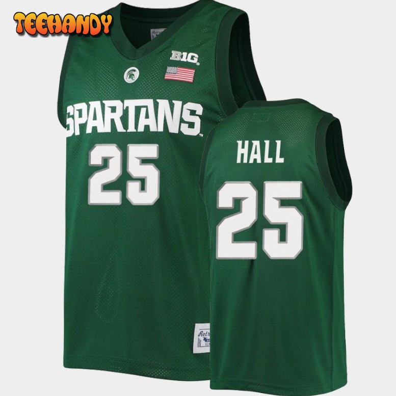 Men’s Michigan State Spartans Malik Hall Green Alumni Commemorative Jersey