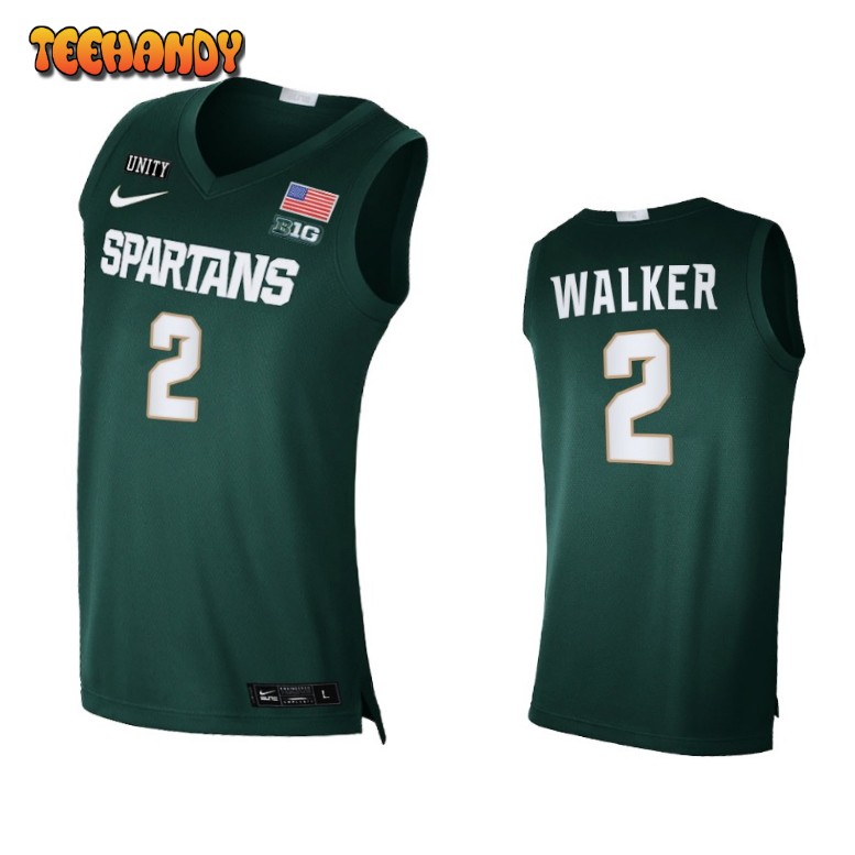 Men’s Michigan State Spartans Tyson Walker Green College Basketball Jersey