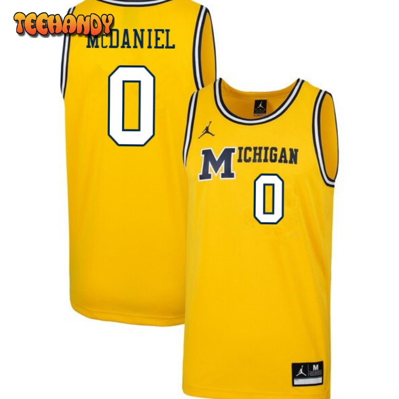 Men’s Michigan Wolverines Dug McDaniel College Basketball Throwback Jersey