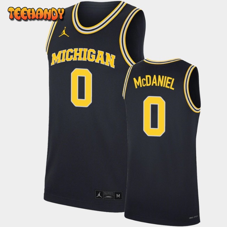 Men’s Michigan Wolverines Dug McDaniel Navy Replica Jersey