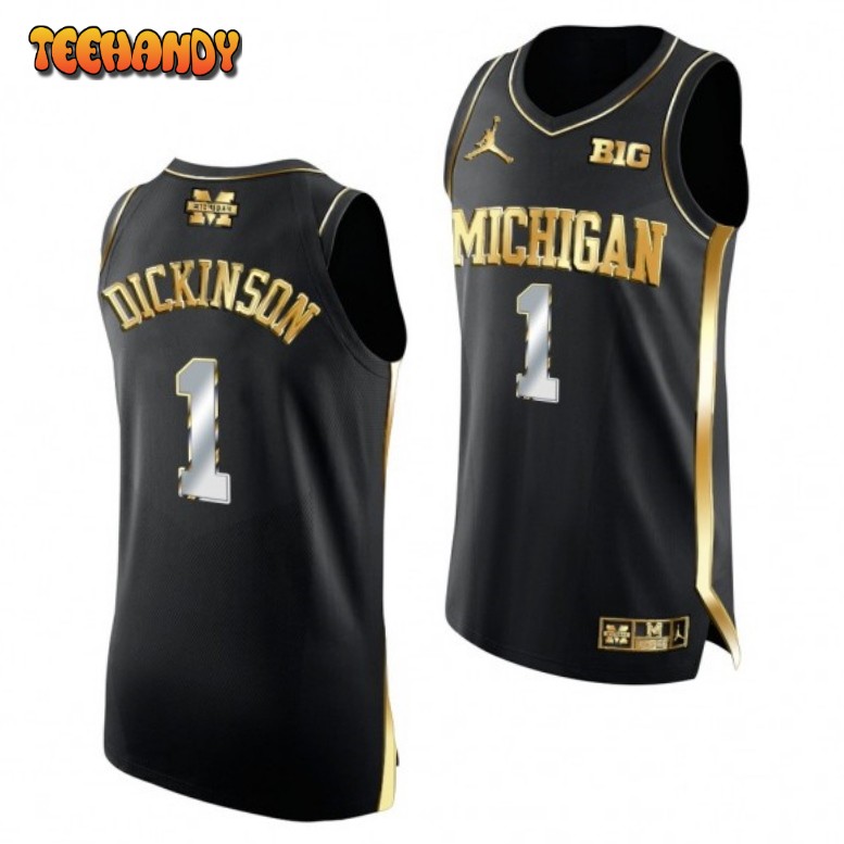 Men’s Michigan Wolverines Hunter Dickinson Madness Black Golden Jersey