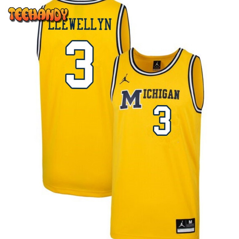 Men’s Michigan Wolverines Jaelin Llewellyn College Basketball Throwback Jersey