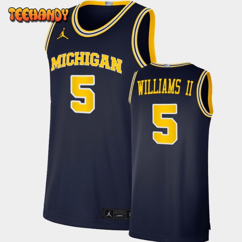 Men’s Michigan Wolverines Terrance Williams II Navy Basketball Dri-FIT Jersey