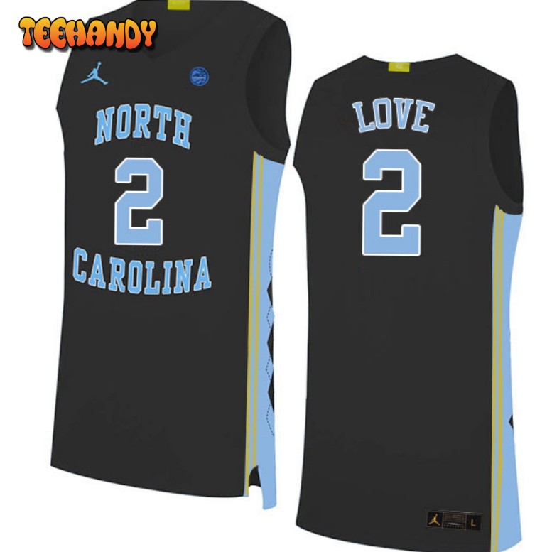 Men’s North Carolina Tar Heels Caleb Love College Basketball Black Jersey