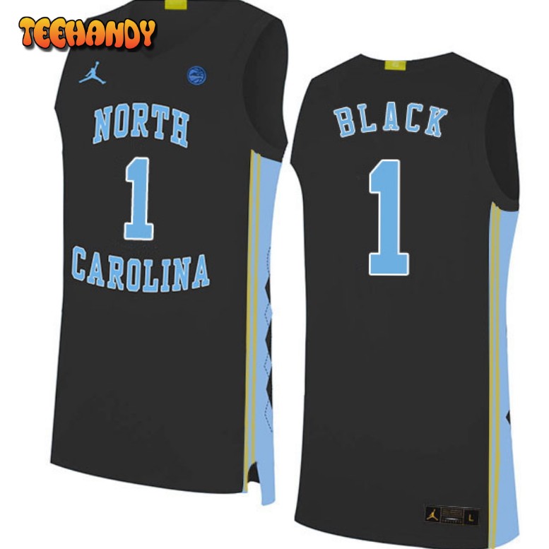 Men’s North Carolina Tar Heels Leaky Black College Basketball Black Jersey