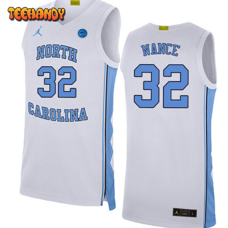 Men’s North Carolina Tar Heels Pete Nance College Basketball White Jersey