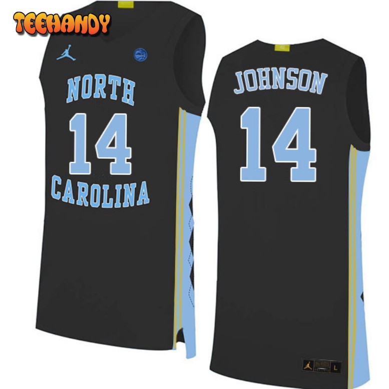 Men’s North Carolina Tar Heels Puff Johnson College Basketball Black Jersey