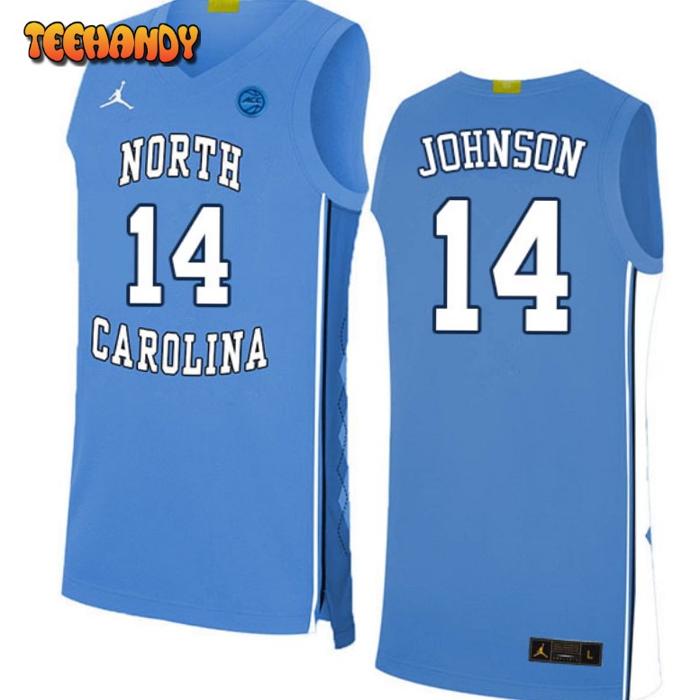 Men’s North Carolina Tar Heels Puff Johnson College Basketball Blue Jersey