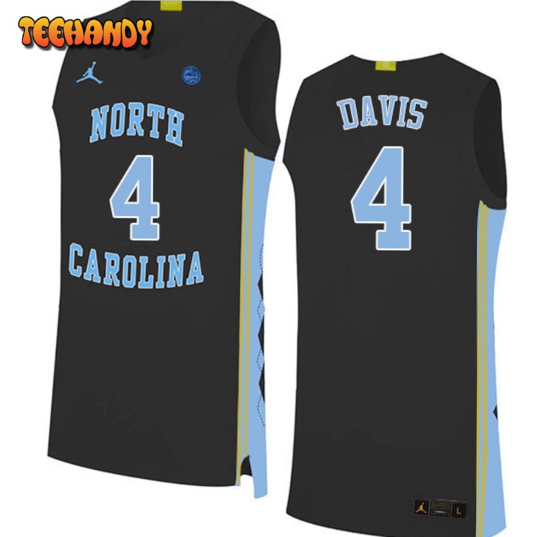 Men’s North Carolina Tar Heels RJ Davis College Basketball Black Jersey