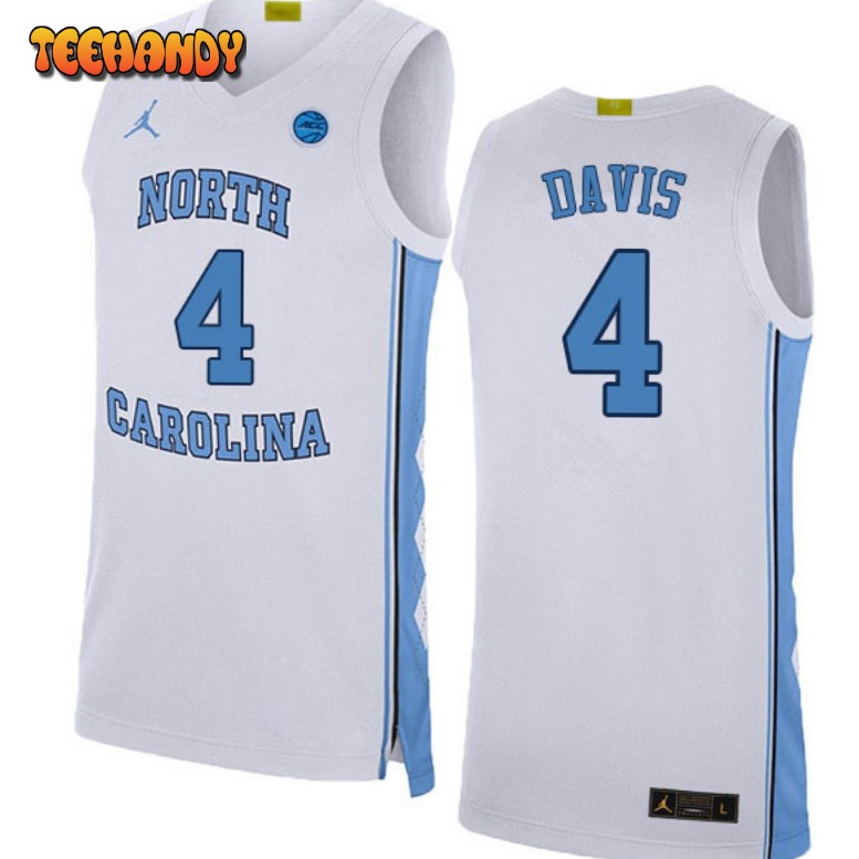 Men’s North Carolina Tar Heels RJ Davis College Basketball White Jersey