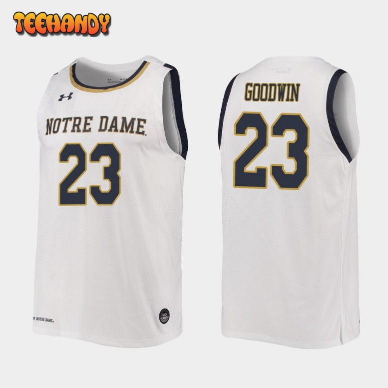 Men’s Notre Dame Fighting Irish Dane Goodwin White Replica College Basketball Jersey