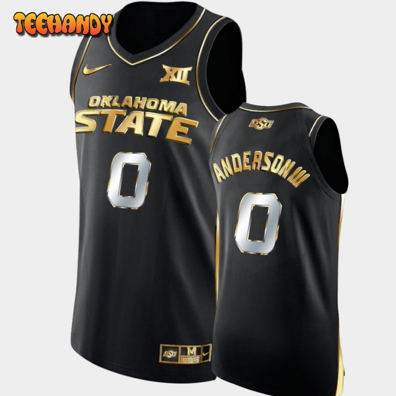 Men’s Oklahoma State Cowboys Avery Anderson III Black College Basketball Jersey