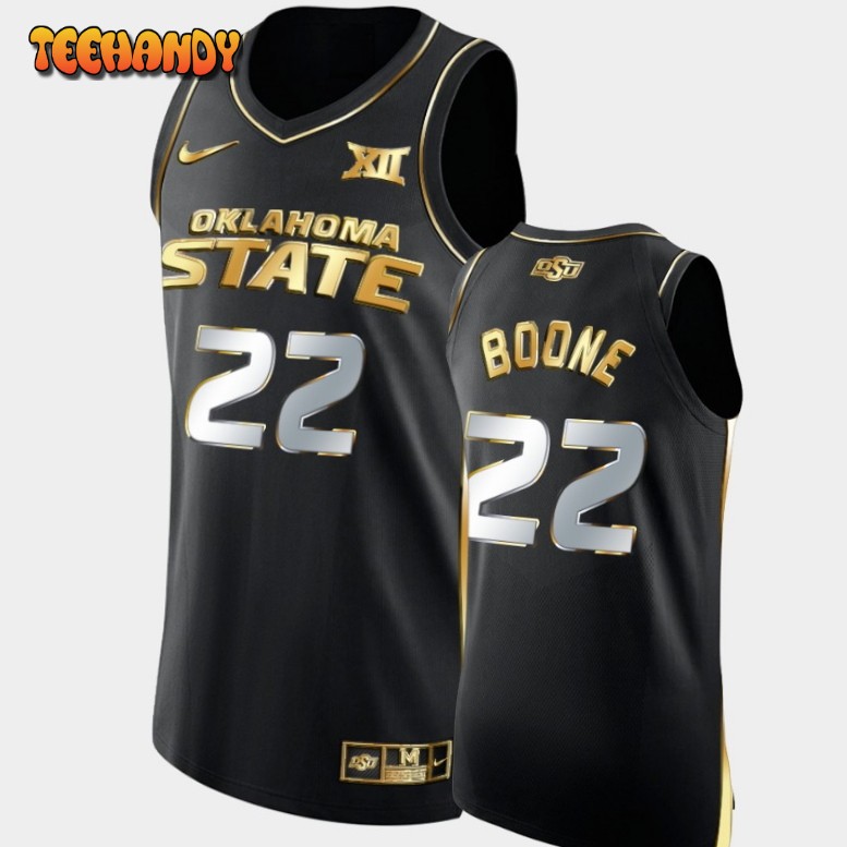 Men’s Oklahoma State Cowboys Kalib Boone Black College Basketball Jersey