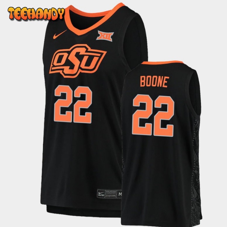 Men’s Oklahoma State Cowboys Kalib Boone Black Replica Basketball Jersey