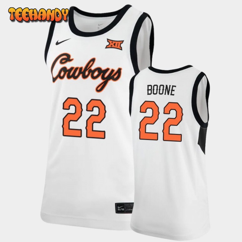 Men’s Oklahoma State Cowboys Kalib Boone White Replica Basketball Jersey