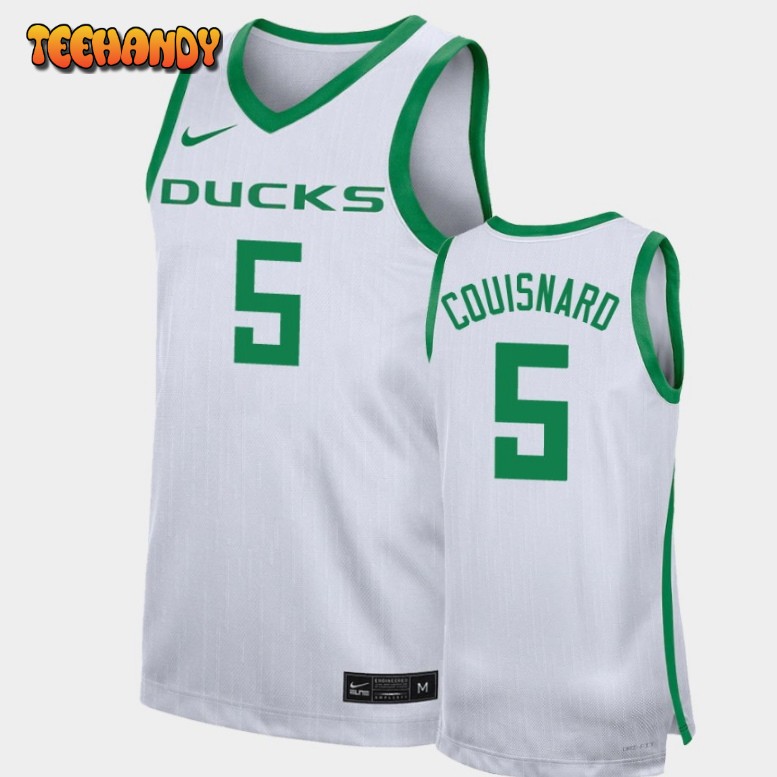 Men’s Oregon Ducks Jermaine Couisnard White Replica Basketball Jersey