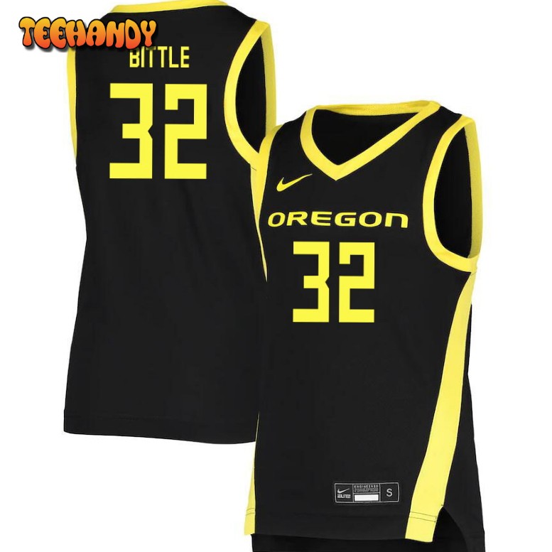 Men’s Oregon Ducks Nate Bittle College Basketball Black Jersey