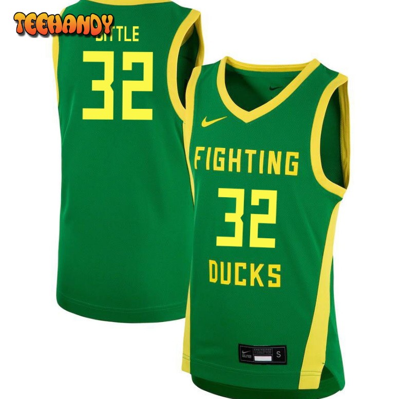 Men’s Oregon Ducks Nate Bittle College Basketball Green Jersey