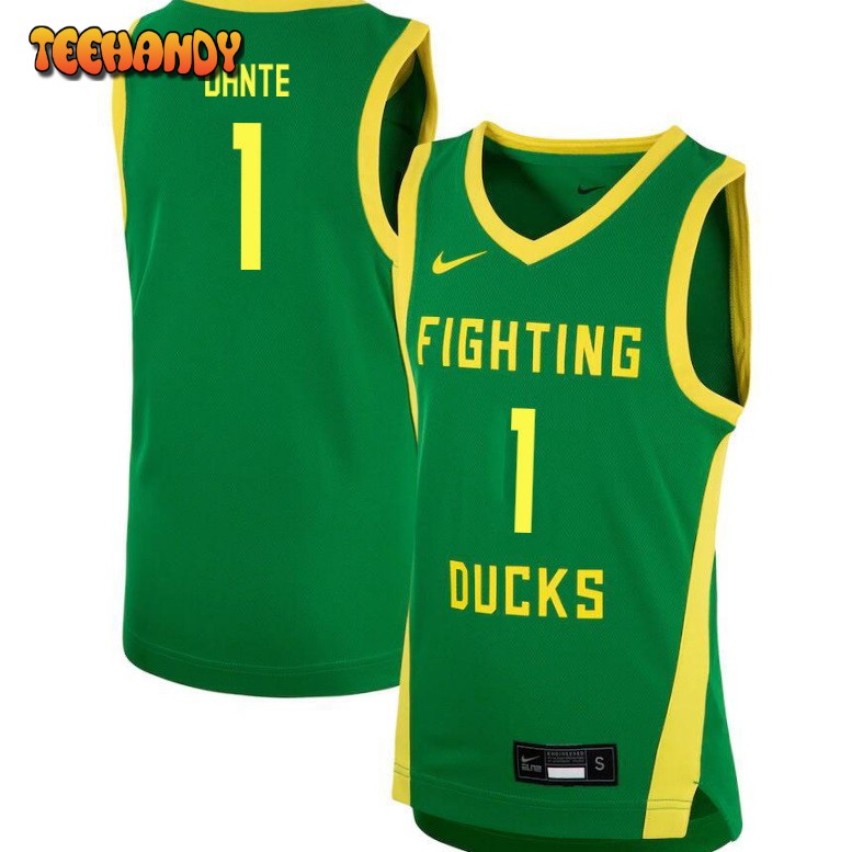 Men’s Oregon Ducks N’Faly Dante College Basketball Green Jersey