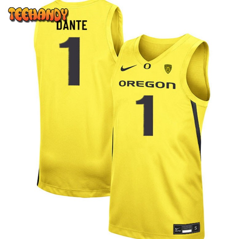 Men’s Oregon Ducks N’Faly Dante Yellow College Basketball Jersey