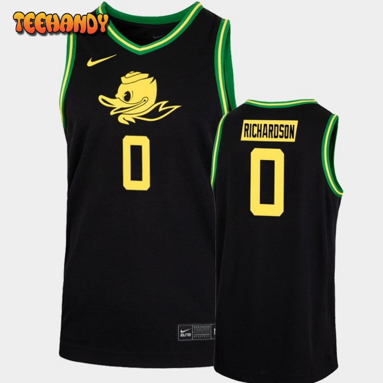 Men’s Oregon Ducks Will Richardson Black Duck Face College Basketball Jersey