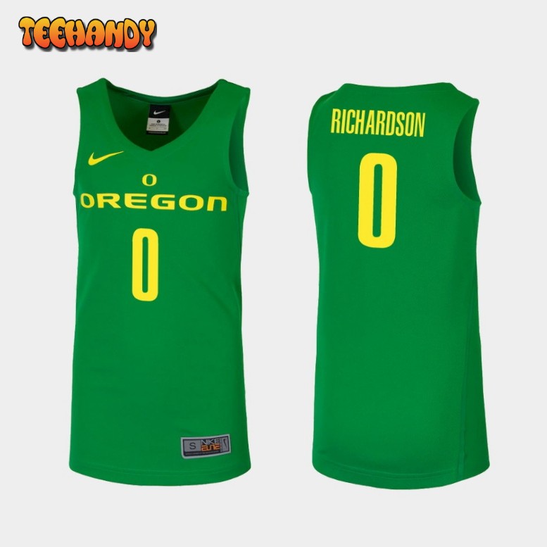 Men’s Oregon Ducks Will Richardson Green Replica College Basketball Jersey