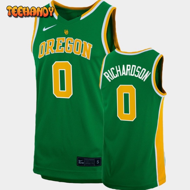 Men’s Oregon Ducks Will Richardson Green Retro College Basketball Jersey