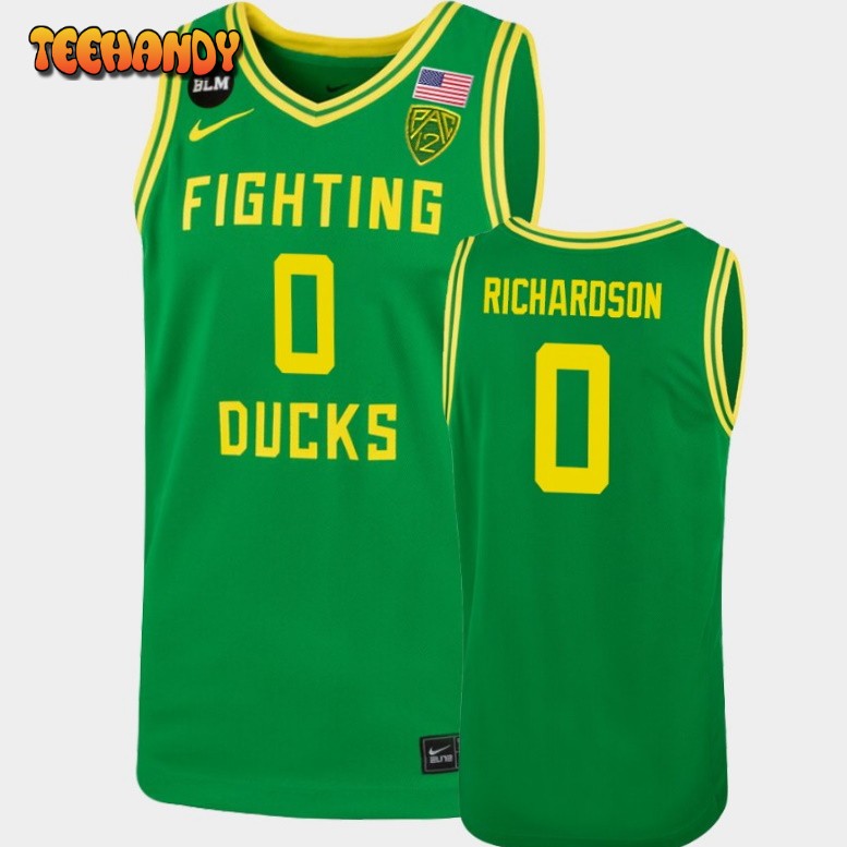 Men’s Oregon Ducks Will Richardson Green Throwback College Jersey