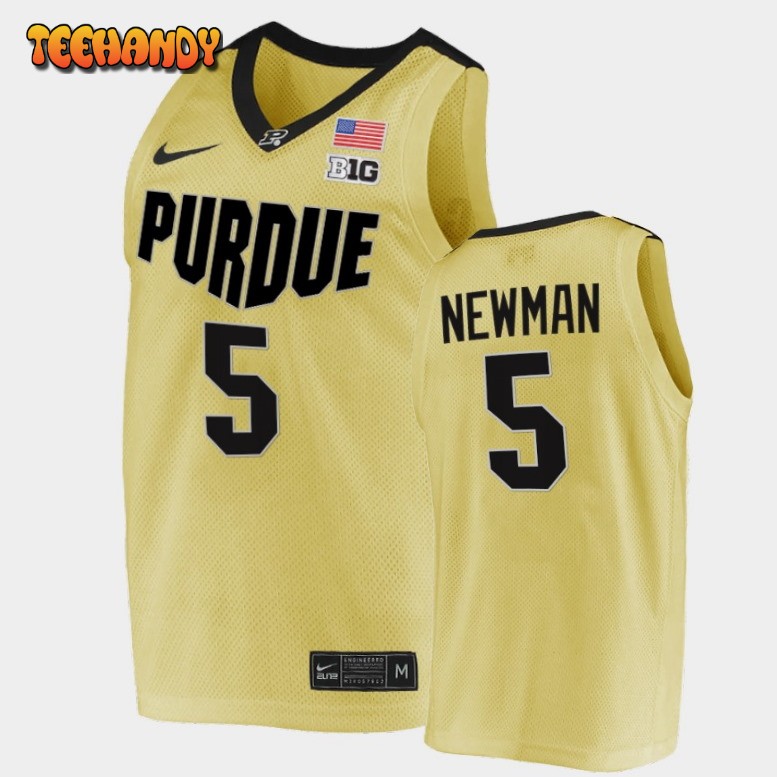 Men’s Purdue Boilermakers Brandon Newman Gold College Basketball Jersey