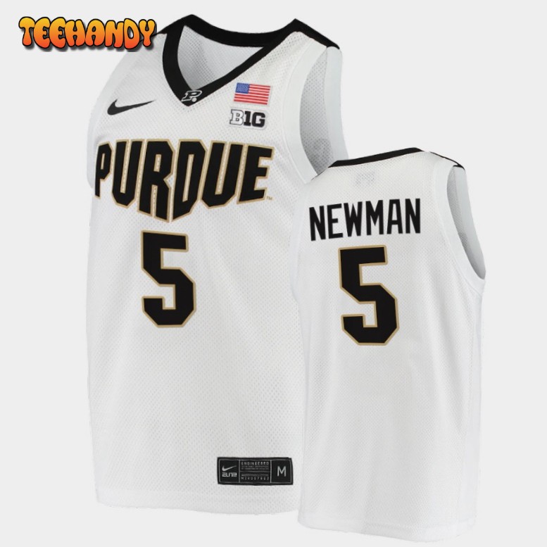 Men’s Purdue Boilermakers Brandon Newman White College Replica Jersey