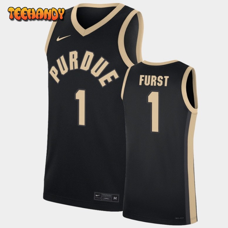 Men’s Purdue Boilermakers Caleb Furst Black Replica Jersey