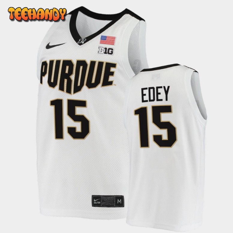 Top Players College Basketball Jerseys Men's #15 Zach Edey Jersey Purdue Boilermakers Black Golden