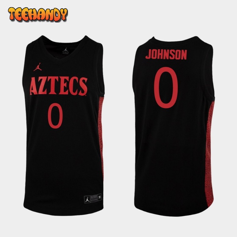 Men’s San Diego State Aztecs Keshad Johnson Black Replica College Jersey