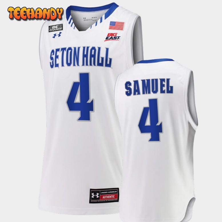 Men’s Seton Hall Pirates Tyrese Samuel White College Replica Jersey