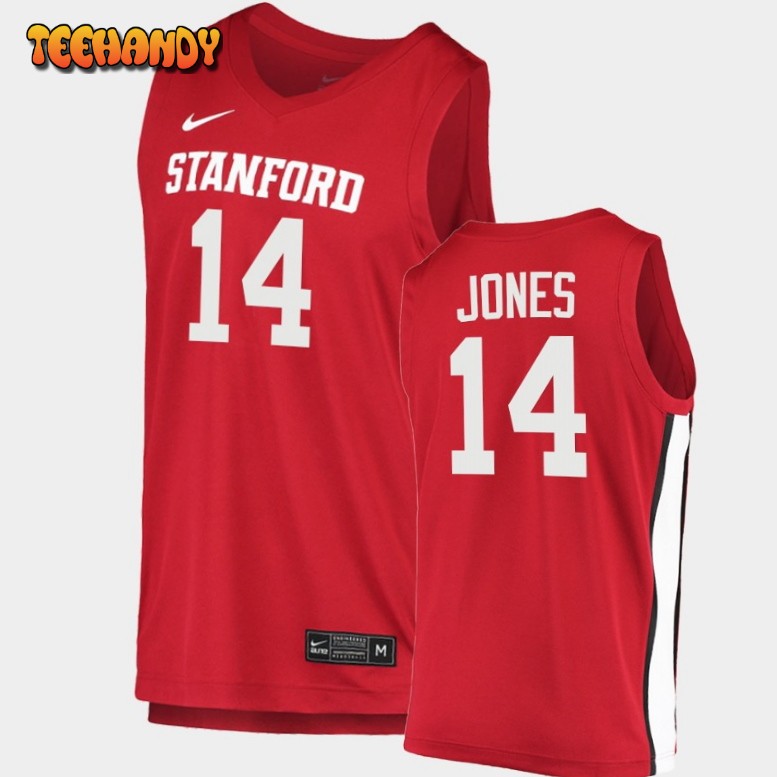 Men’s Spencer Jones Stanford Cardinal Red College Basketball Jersey