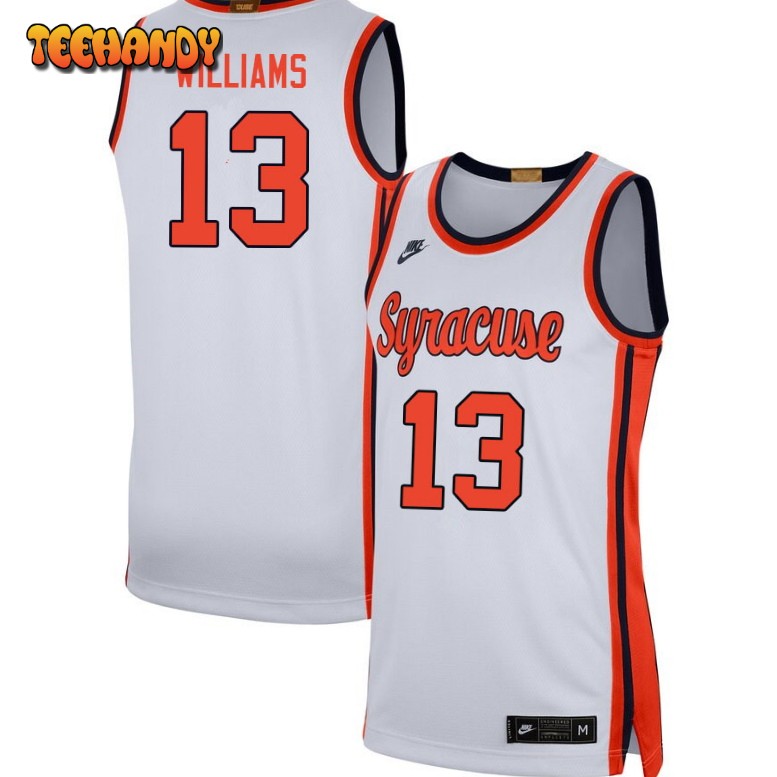 Men’s Syracuse Orange Benny Williams College Basketball White Jersey