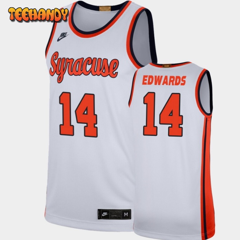 Men’s Syracuse Orange Jesse Edwards White College Swingman Player Jersey