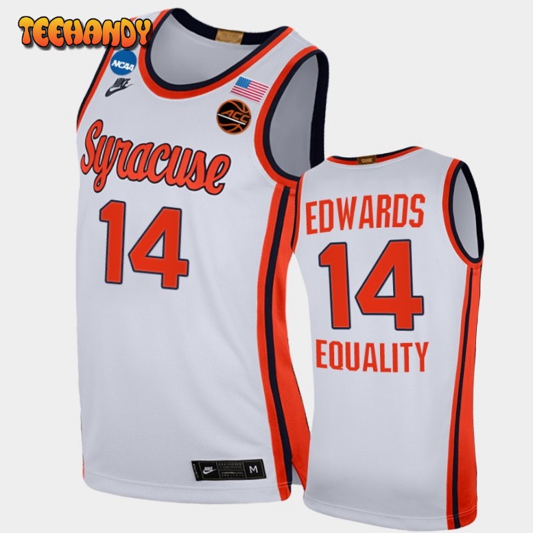 Men’s Syracuse Orange Jesse Edwards White Madness Sweet 16 Equality Jersey