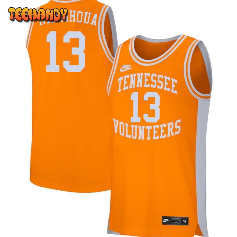 Men’s Tennessee Volunteers Olivier Nkamhoua College Basketball Orange Jersey