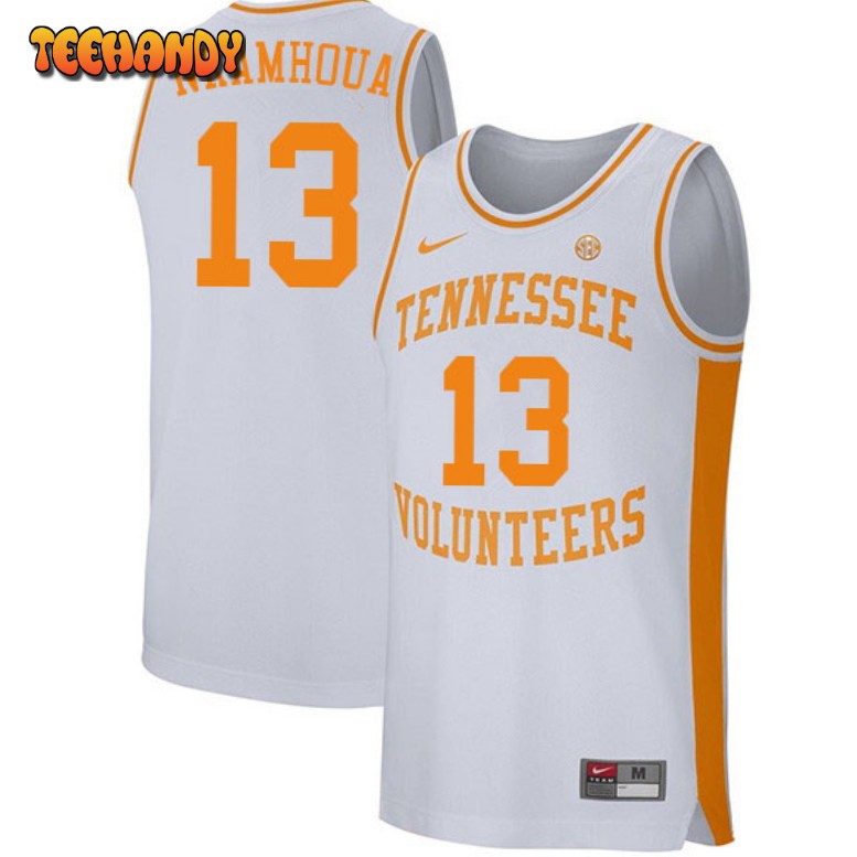 Men’s Tennessee Volunteers Olivier Nkamhoua College Basketball White Jersey