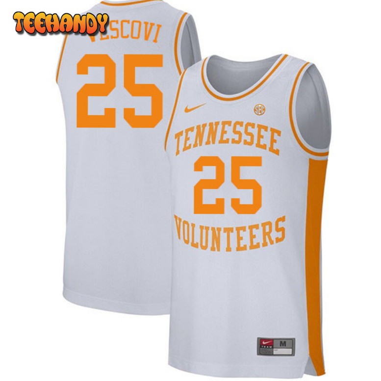 Men’s Tennessee Volunteers Santiago Vescovi College Basketball White Jersey