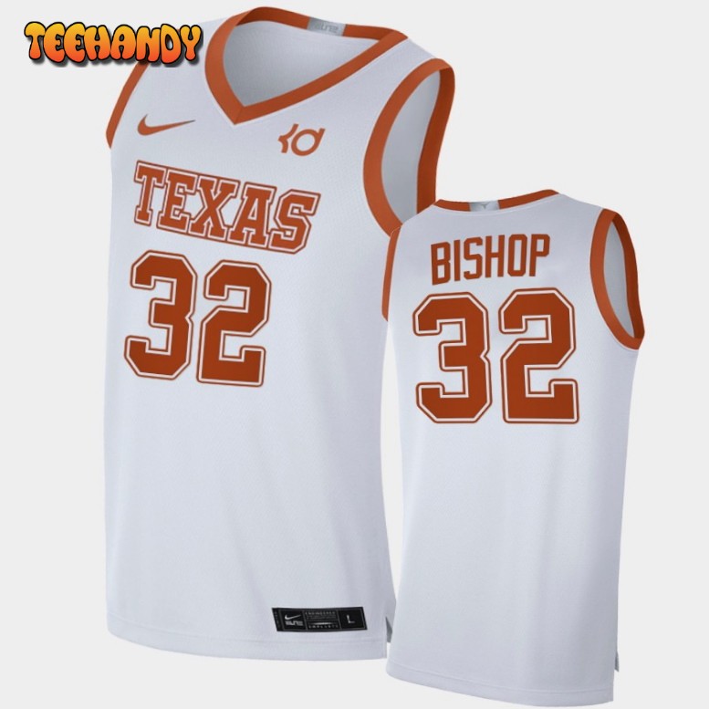 Men’s Texas Longhorns Christian Bishop White Alumni Player Jersey